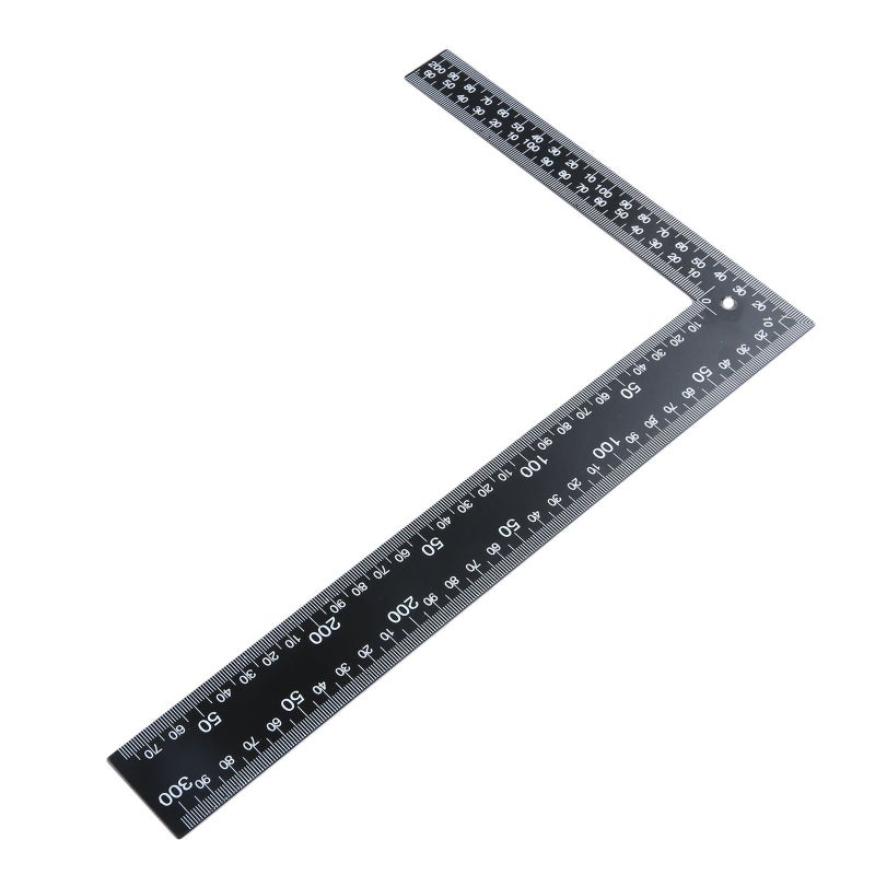 Mtsooning Metal L Square Ruler,90 Degree Right Angle Metric and Inches Ruler, 8 x 12inch Double Sided Ruler, Steel Tempered Measuring Tool for Carpenter Framing DIY Leather Handmade Sewing - Image 2